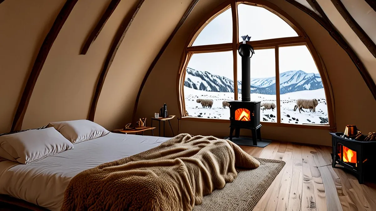 glamping in winter